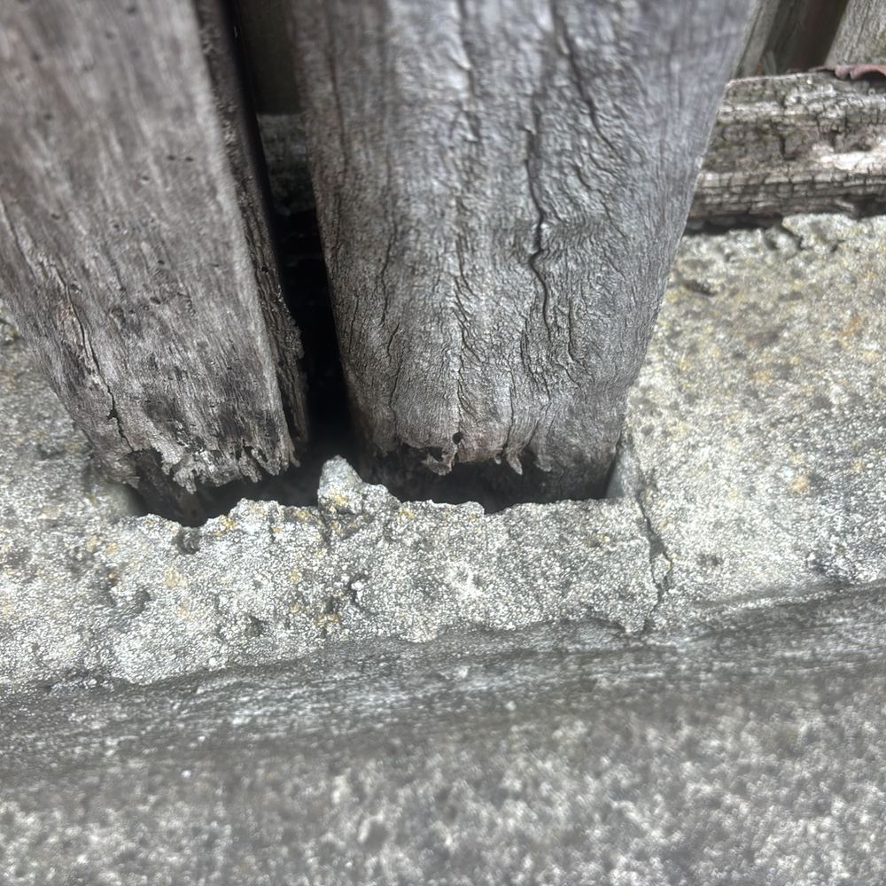 Timber fence leaning and unstable, flagged as a safety item, found during a building and pest inspection in Braybrook
