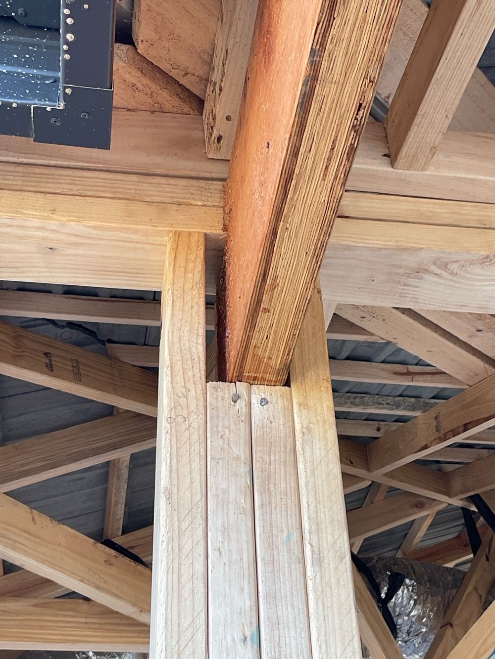 A beam connection built differently from the engineer's detail, Manor Lakes