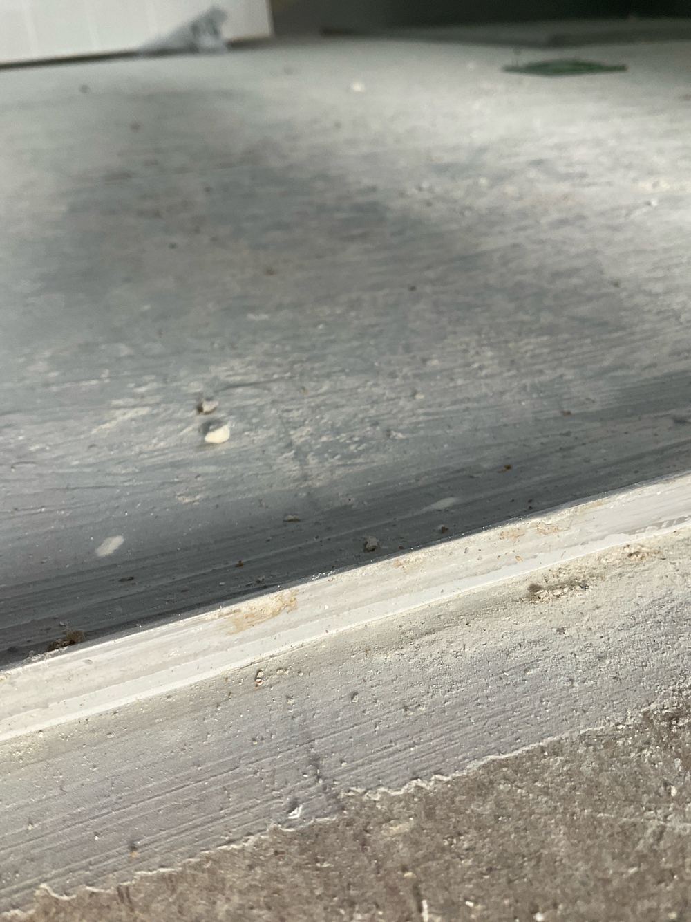 The same upstairs floor, with no water resistant substrate under the membrane, found during a waterproofing stage inspection in Manor Lakes